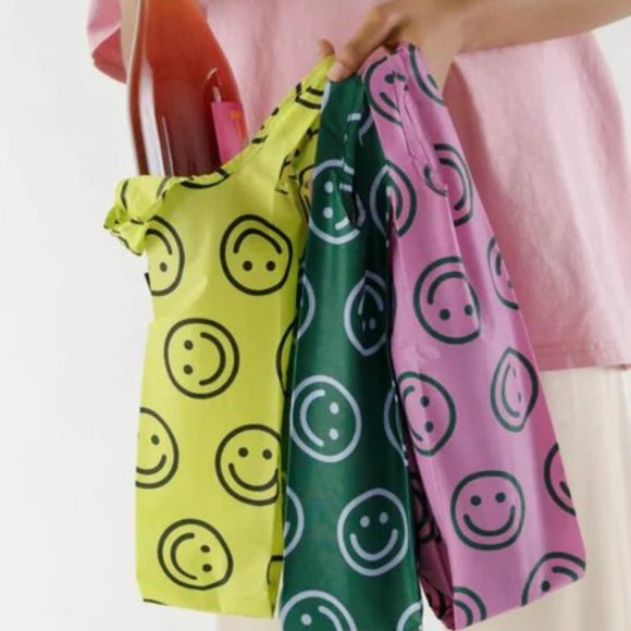 NWOT Wine Baggu - Yellow Happy - Picture 3 of 3
